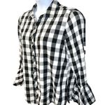 Time & tru cute black and white checkered shirt! Great for fall Size XL Photo 1