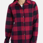Orvis  Red Black Buffalo Plaid Fleece Lined Flannel Jacket Size large Photo 0