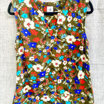 CAbi Medium  Wild Flowers Print Chiffon Sleeveless Shirt, Blouse, Top, Tunic Photo 0
