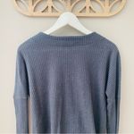 Urban Outfitters  Thermal Twist-Front Top Gray Sz Small Photo 7
