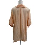 Free People  Oversized Gauze Slub Cotton Lightweight Button Down Shirt Pink Small Photo 4