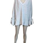 Aerie Light Grey Long Sleeve V Neck Sweater Photo 0