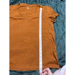 NWT J.Crew Size Large Women Burnt Orange‎ Brown Shirt Slub Cotton Tee V Photo 5