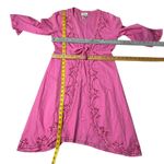 Lilly Pulitzer  Pink Cover Up Robe Embroidered Open Tie Front 100%?Cotton Size XS Photo 7