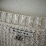 American Eagle  Knit Oversized Cream Button Cardigan Photo 3