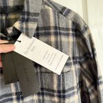 Jenni Kayne NEW Boyfriend Flannel in Grey Plaid Photo 4