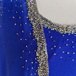 J Kara Beaded Dress with Beaded Jacket Blue Size 8 Photo 2