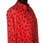 Riah Fashion Red and Black Blouse - Size Small Photo 3