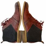 Franco Sarto Halix Burgundy Distressed Leather Chukka Boot Black Cherry Size 5 Photo 12