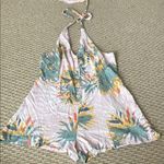 Sadie & Sage Tropical Pink and Green Jumpsuit Size L Photo 0