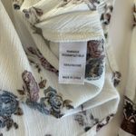 Charming Charlie Krazy Kat Floral Cream and Blue Surplice Long Sleeve Blouse M Photo 7