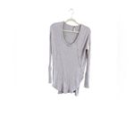 Free People  Ventura Waffle Thermal Oversized Tunic Top Gray S Photo 1