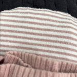 Soma Blush and Cream brushed cozy Striped Lounge Robe Hooded Photo 12