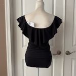 Trina Turk Monaco Ruffle Off the Shoulder Tankini & Hipster Bikini Set. Size 6 Photo 10