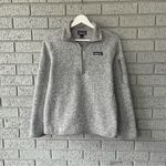 Patagonia Better Sweater 1/4 Zip Fleece Pullover Light Grey Size Small Photo 2