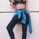 LF Emma & Sam Black Nylon Leggings Spell Womens Size XS Photo 0