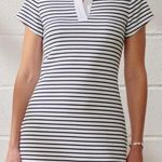 YPB Abercrombie Neoknit Striped Collared Dress Black Size M Photo 0