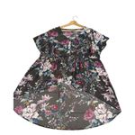 Torrid Top Women’s 2X Dark Floral Boho Whimsigoth Fairycore Grunge Blouse Plus Photo 9