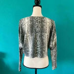 Jack by BB Dakota ⭐️ New with tags BB Dakota snake skin print soft cropped sweater in size small Photo 4