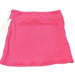 Good American Always Fits Mini Skirt Swim Cover Crinkle Bright Pink 00/0 XXS/XS Photo 3