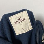 Hollister y2k vintage  navy blue embroidered spell out zip hoodie jacket Photo 6