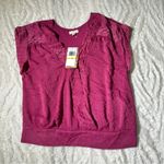 Mason & Belle Size M Mauve Business Casual Dot Blouse Top NWT Textured Career Photo 9