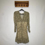 ByTimo | Sheer Floral Ruished‎ Dress Long Sleeve Small Green Photo 3