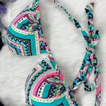 Hula Honey Women's Aztec Print Push-Up Bikini Top Multicolor Size M Photo 3