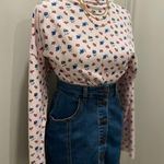 Krass&co VTG 90s G.H. Bass & . Cottage Floral Small Print Long Sleeve Turtleneck Top Photo 2