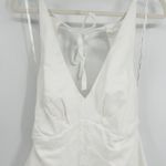 Zimmermann  Womens Beachy Postcard V Neck Mini Dress Ivory Linen Blend Size 10 Photo 3