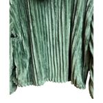 Planet Gold  Green Faux-Fur/Chenille Ribbed Sweater Top Cropped Mock Neck Large Photo 4