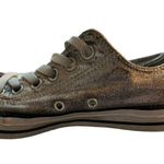 Converse Silver Metallic Low Top Shoes 153180F Lace Up Size 5 Mens 7 Women READ Photo 5