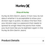 Hurley  ‘84 SLIM MAKE YOUR BUTT LOOK 18 AGAIN STYLE SIZE 27 Photo 5