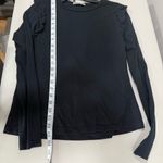 Mango  Black Long Sleeve Top Size Medium EUC Photo 8