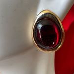 Avon Vintage red gold tone post earrings Photo 1