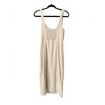 Anthropologie  Sleeveless Square-Neck Linen Button Wrap Midi Dress Photo 4