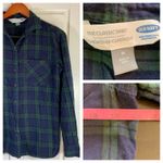 Old Navy  Womens Classic Flannel Shirt Long Sleeve Button Down Plaid Size M Photo 12