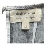 Cloth & Stone Cloth & Stone Linen Blend Striped Jumpsuit Gray White Romper Women Size Medium Photo 6