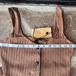 Knot Sisters Revolve  ribbed stretch bodycon Phoenix snap front cocoa brown maxi Photo 3