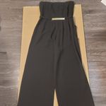The Limited  Strapless Black Jumpsuit Gold Belt M Classic Mimimalist Retro Glam Photo 4