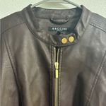 Baccini  Women's Brown Faux Leather Jacket XL Photo 2