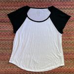 SO  BLACK & WHITE BASIC BASEBALL SHORT SLEEVE TEE Photo 0
