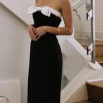 WAYF  Coco Bow Black Midi Dress Photo 3