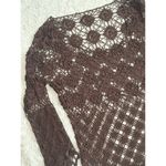 The Limited Y2K Vintage  Womens Crochet Top M / L Brown Open Knit Boho Whimsigoth Photo 7