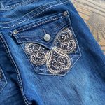 Nine West Y2K Blue Flare Jeans with Embroidery Photo 2