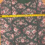 WAYF  Pink Floral & Olive Green Crochet Blouse Top women's medium Photo 3
