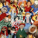 111 Main Vintage 90s People of the World Black Red Teacher School Vest Large Photo 5