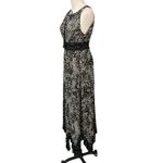 Bila Floral Printed Sleeveless Smocked Bohemian Boho Tasseled Maxi Dress Size S Black Photo 5
