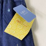 Denim & Co. Dark Wash Denim Floral Embroidered High Rise Jeans Size M Blue Size M Photo 2