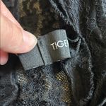 Tiger Mist  Black Sheer Long Sleeve Top Photo 1